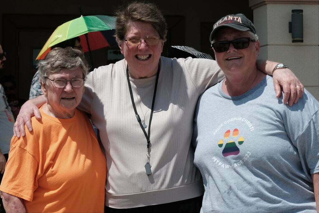 St Paul UCC Pride partnership Pawrade 2023; Sister Lu Jonathan LGBTQIA+ families celebration